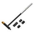 6-piece watchmakers mallet set with interchangeable nylon, brass, rubber and wood heads for precision jewellery and watch repair work