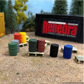 8 x Oil Drums - Model Realm