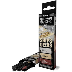 AK Interactive Ships & Decks - Set 3 Real Colours Markers