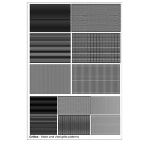 Aircraft & Vehicle Detailing Decals - Mesh & Vent Grilles - Model Realm