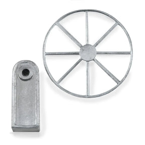 Amati Yachts Wheel 30mm White Metal - Model Realm