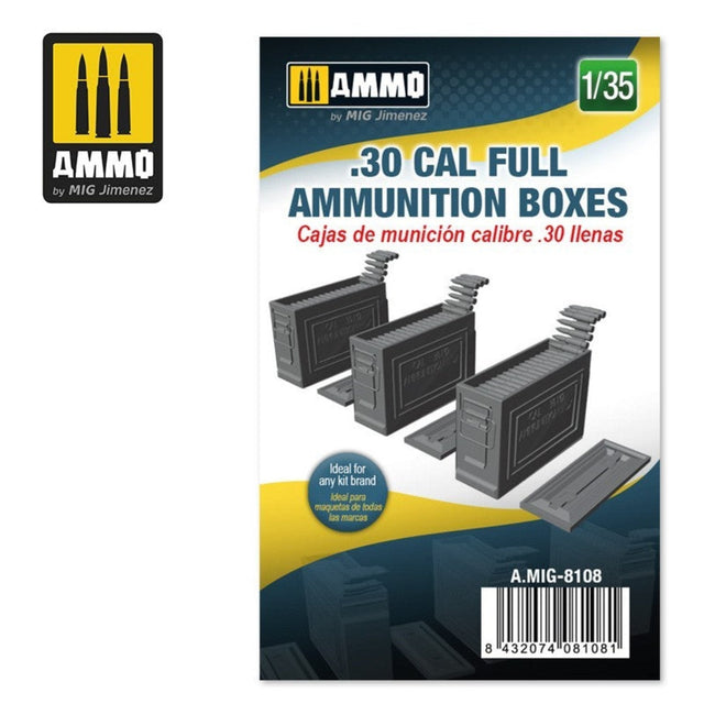 Ammunition Boxes  .30 Cal Full 1/35 -  -  - Model Realm