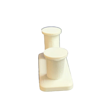 Angled bollard for model boats