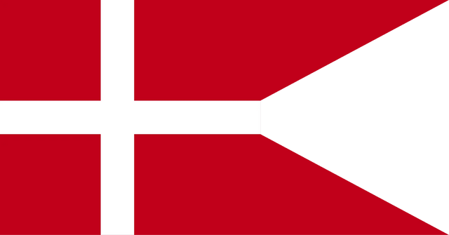 BECC Denmark Naval Ensign Model Boat Fabric Flag