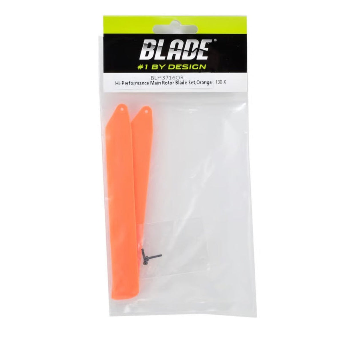 BLH3716OR Blade 130X Orange Hi-Performance Main Rotor Blade Set