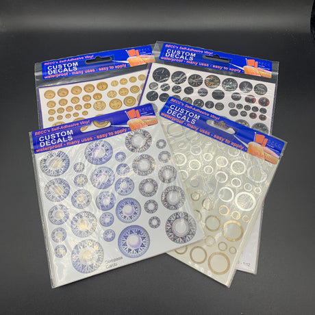 Becc Dials Guages and detailing decals vinyl self adhesive for models