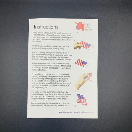 Becc Fabric Flag Instructions
