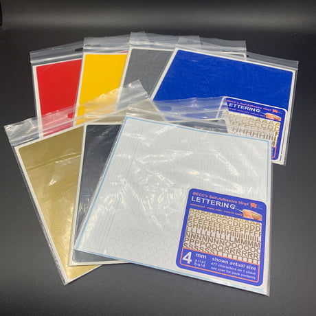 Becc Letters & Numbering packs self adhesive vinyl decals