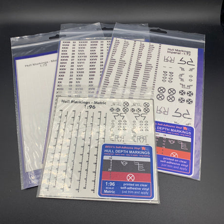 Becc Waterline Hull Markings for model boats