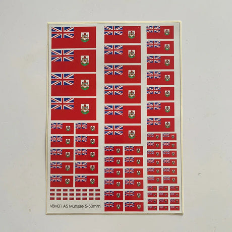Bermuda National Flag Vinyl decal a5 multipack