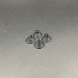 Black 3D printed rope caps for maritime model boats