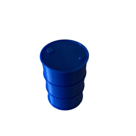 Blue miniature oil drum model boat fitting –  scale accessory