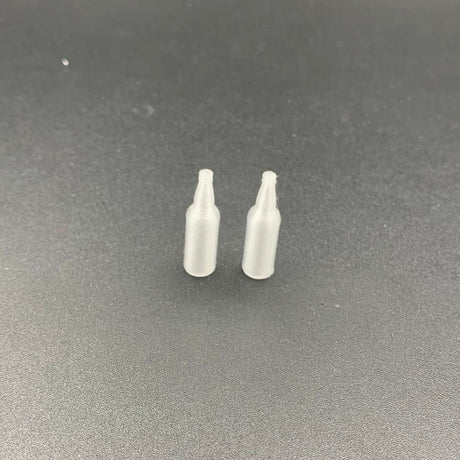 Clear Miniature beer bottles for scale models, model boats, dioramas and dollshouses