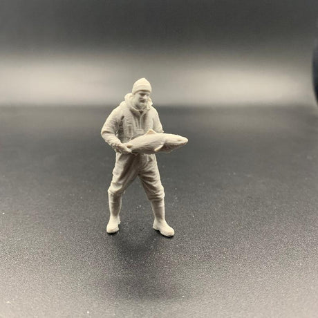 Crew Figure with Fish model boat fittings