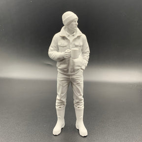 Crew figure model boats tea break
