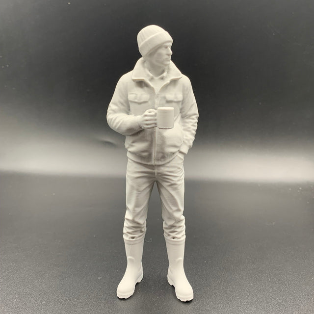 Crew figure model boats tea break