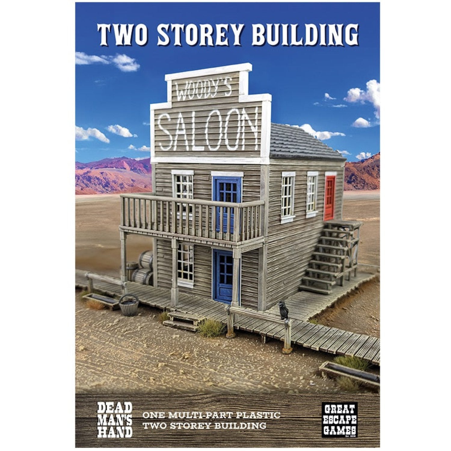 Dead Man's Hand Two Storey Plastic Building -  -  - Model Realm