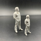 Detailed 3D printed scale figure wearing everyday work clothes and boots
