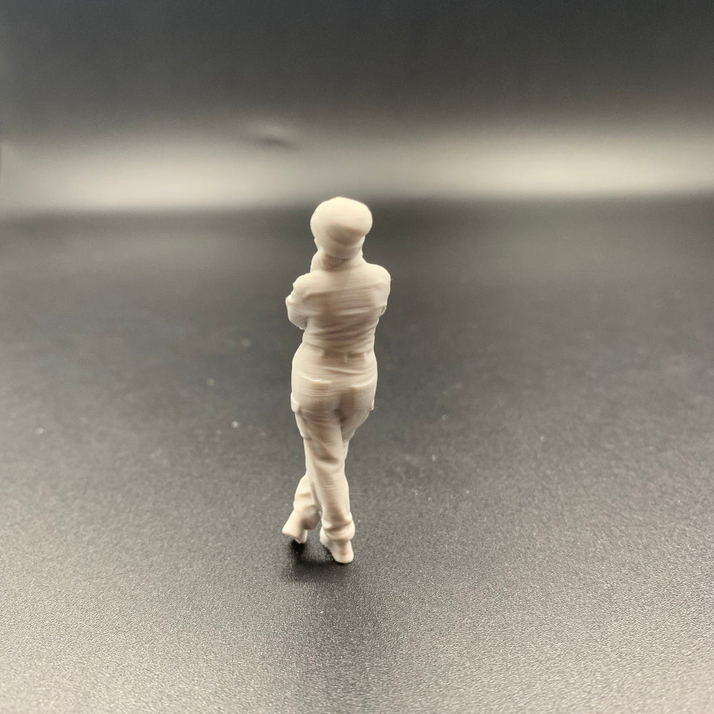 Female Mechanic Engineer Crew Figure Leaning for model boats