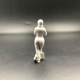 Female Engineer Crew Figure Leaning on Shovel