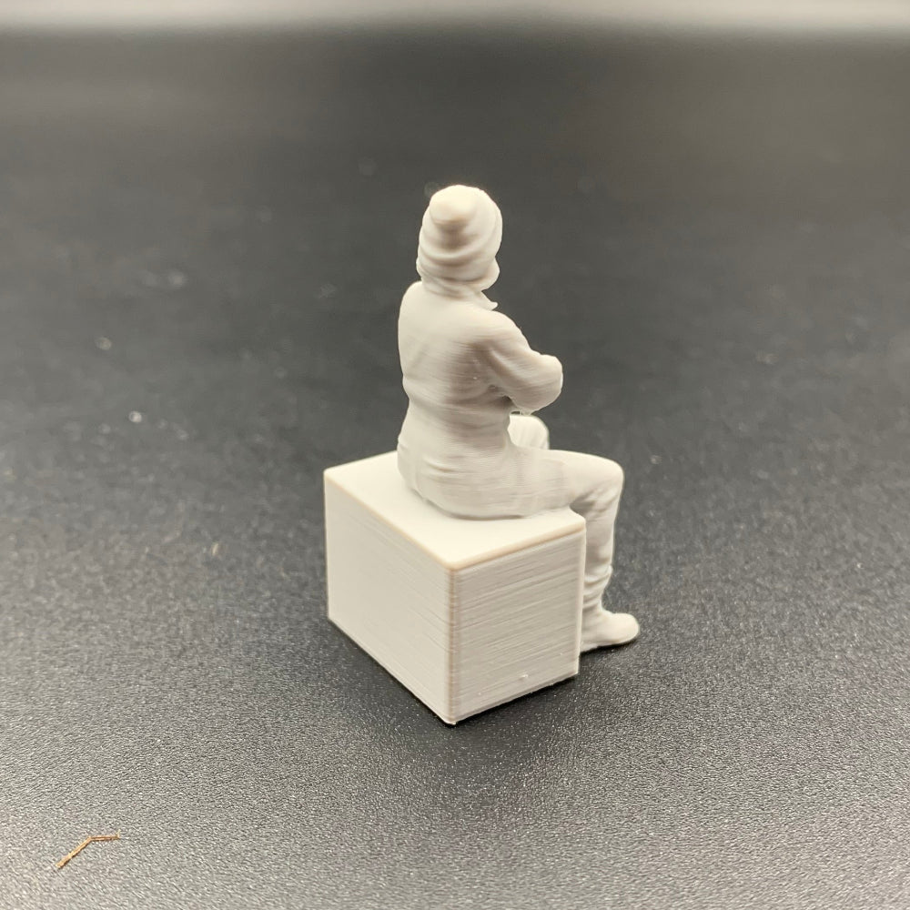 Female Engineer Crew Figure Sitting