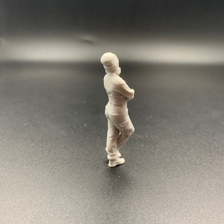 Female Mechanic Engineer Crew Figure Leaning