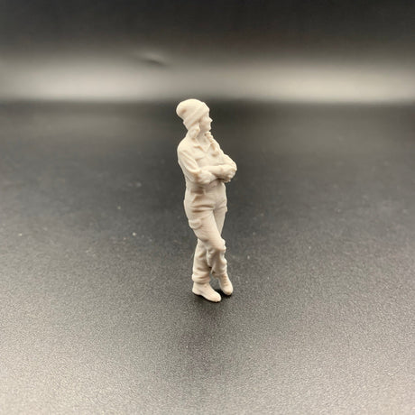 Female Mechanic Engineer Crew Figure Leaning