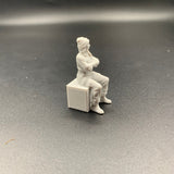 Female Mechanic Crew Figure Sitting