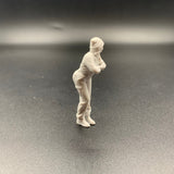 Female Mechanic Engineer Crew Figure Leaning Forward