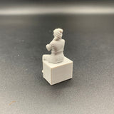 Female Mechanic Engineer Crew Figure Sitting