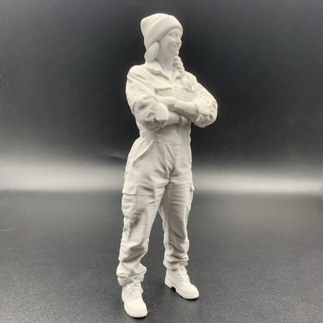 Female Mechanic Engineer Crew Figure Model Boats