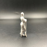Female Mechanic Figure Leaning on Shovel