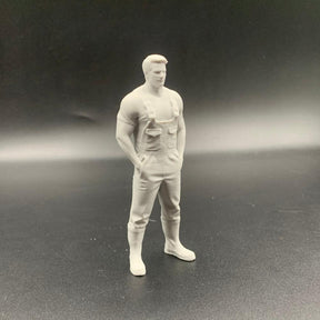 Fisherman Crew Figure – Short Sleeves Workwear Model Boat Fittings