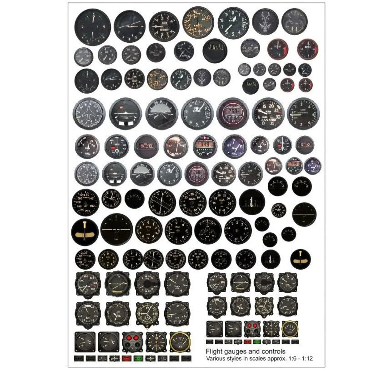Hd Javascript Flight Gauges BECC Flight Gauges & Controls | Aircraft Detail Decals | Model Realm