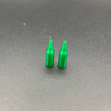 Green Miniature beer bottles for scale models, model boats, dioramas and dollshouses