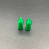Green Miniature stubby beer bottles for scale models, model boats and dioramas