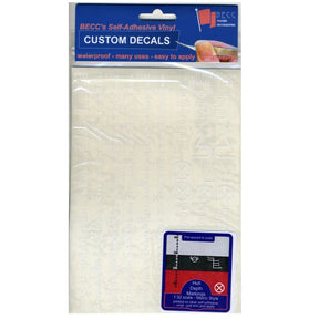 Hull Waterline Markings Metric White 1:32 Scale - Model Realm