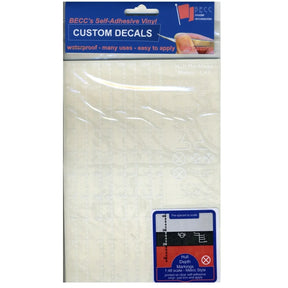 Hull Waterline Markings Metric White 1:48 Scale - Model Realm