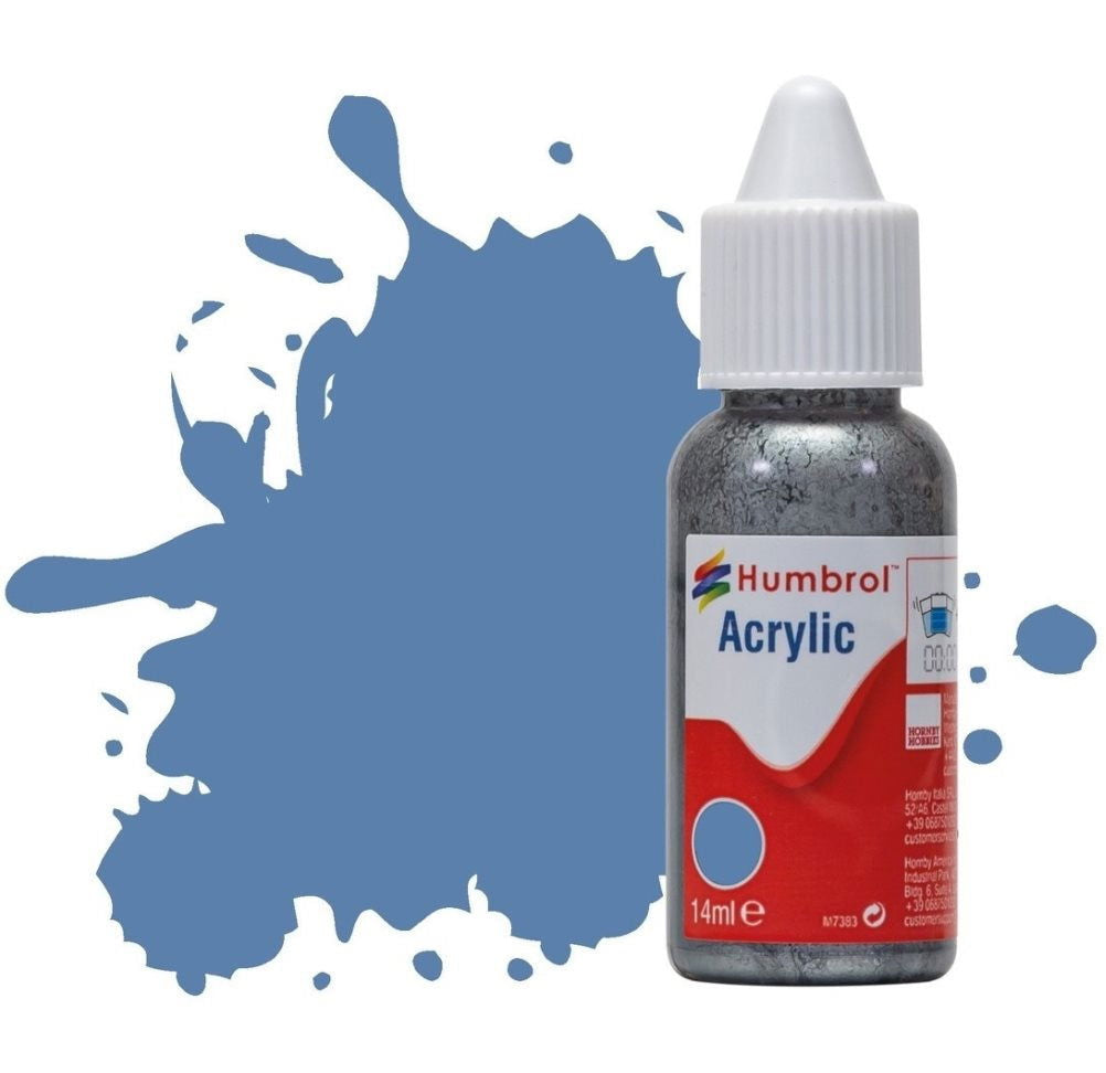 Humbrol No 109 WWI Blue Matt - 14ml Acrylic Dropper Bottle -  -  - Model Realm