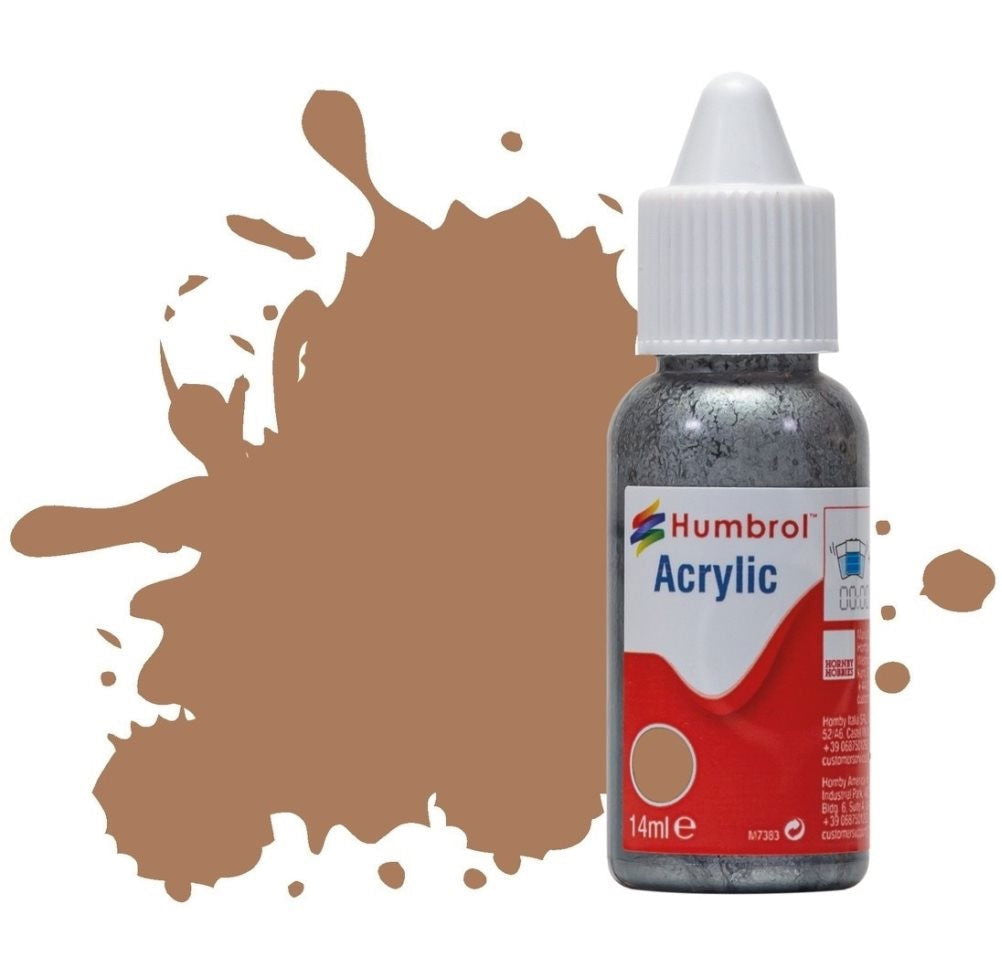 Humbrol No 118 US Tan Matt - 14ml Acrylic Dropper Bottle -  -  - Model Realm