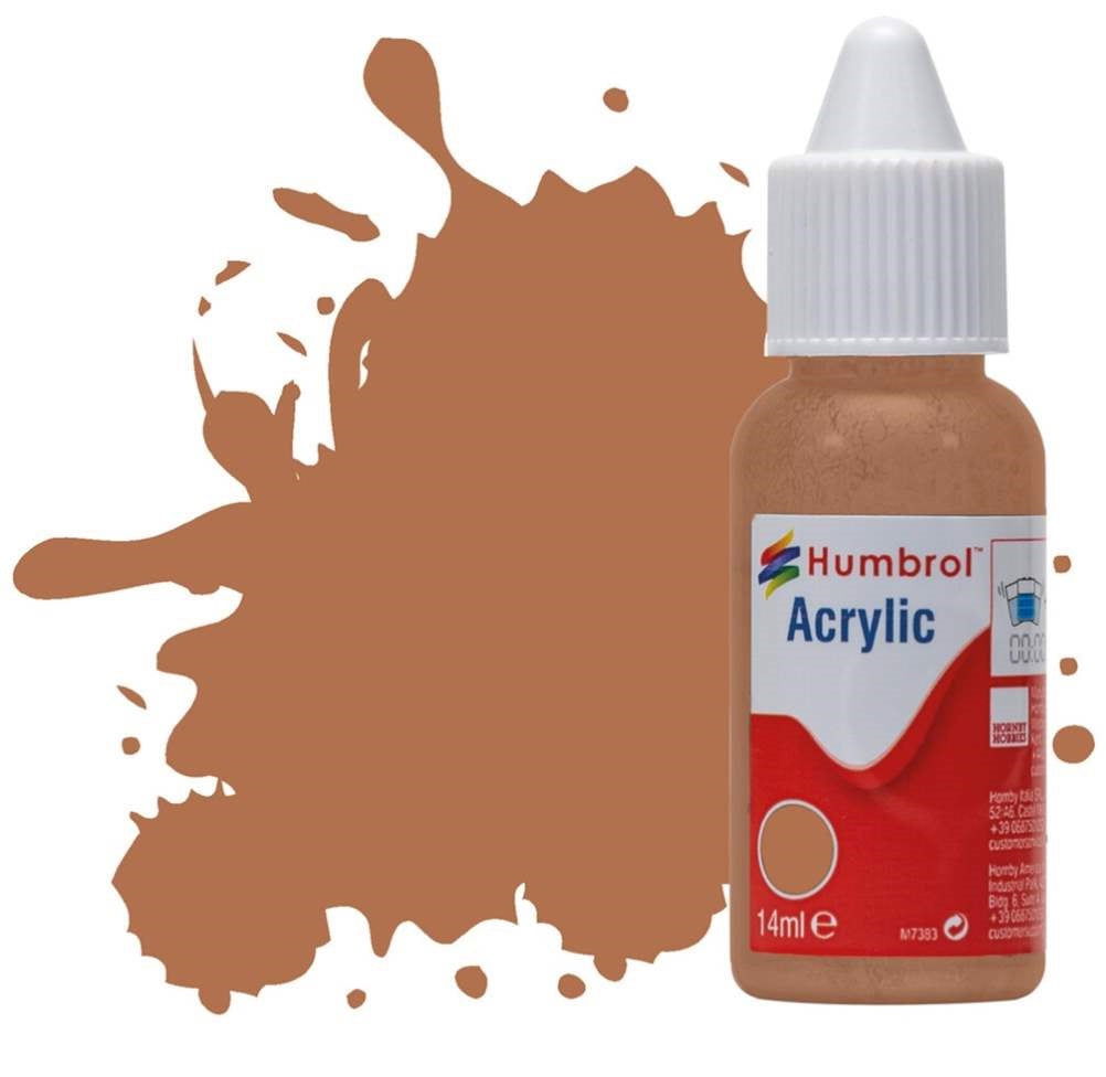 Humbrol No 119 Light Earth Matt - 14ml Acrylic Dropper Bottle -  -  - Model Realm