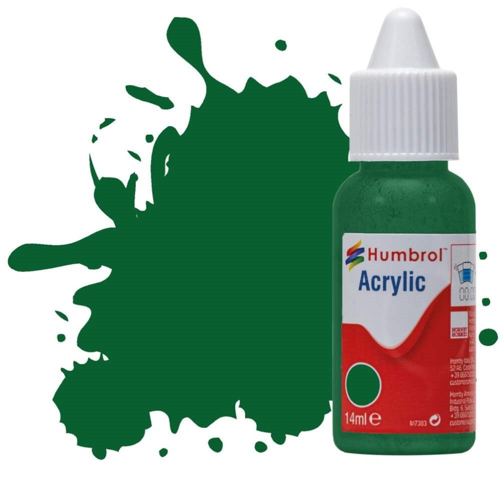Humbrol No 120 Light Green Matt - 14ml Acrylic Dropper Bottle -  -  - Model Realm