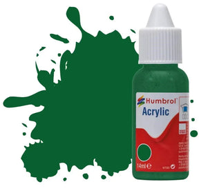 Humbrol No 120 Light Green Matt - 14ml Acrylic Dropper Bottle - Model Realm
