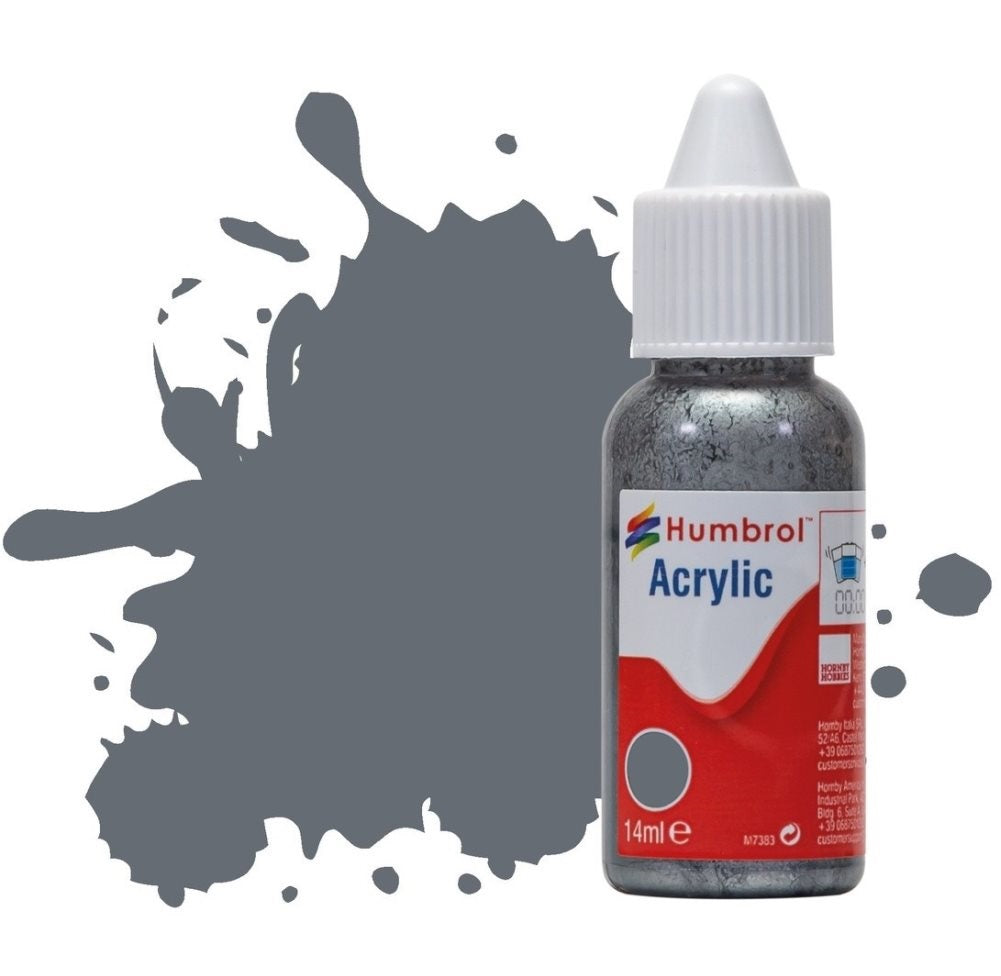 Humbrol No 123  Dark Sea Grey Matt - 14ml Acrylic Dropper Bottle -  -  - Model Realm