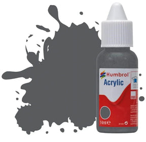 Humbrol No 125 US Dark Grey Matt - 14ml Acrylic Dropper Bottle - Model Realm