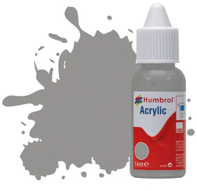 Humbrol No 126 US Medium Grey Matt - 14ml Acrylic Dropper Bottle - Model Realm