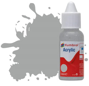 Humbrol No 129 US Gull Grey Satin - 14ml Acrylic Dropper Bottle - Model Realm