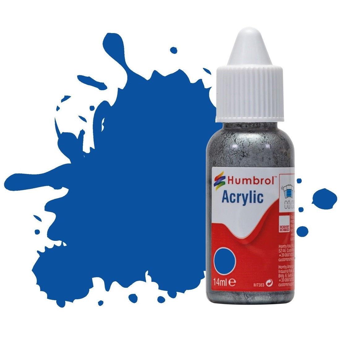 Humbrol No 14 French Blue - Gloss - 14ml Acrylic Dropper Bottle -  -  - Model Realm