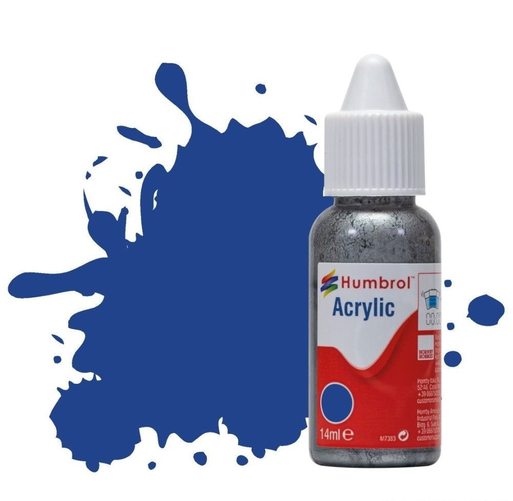 Humbrol No 25 Blue - Matt - 14ml Acrylic Dropper Bottle -  -  - Model Realm