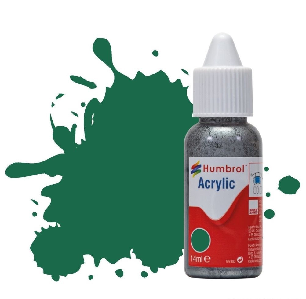 Humbrol No 30 Dark Green - Matt - 14ml Acrylic Dropper Bottle -  -  - Model Realm